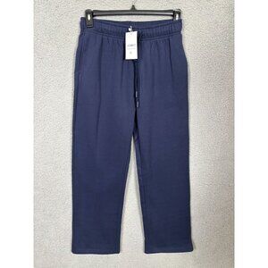 Athmile Women's Baggy Wide Leg  Joggers Pants Blue Fleece Lined Medium NWT's